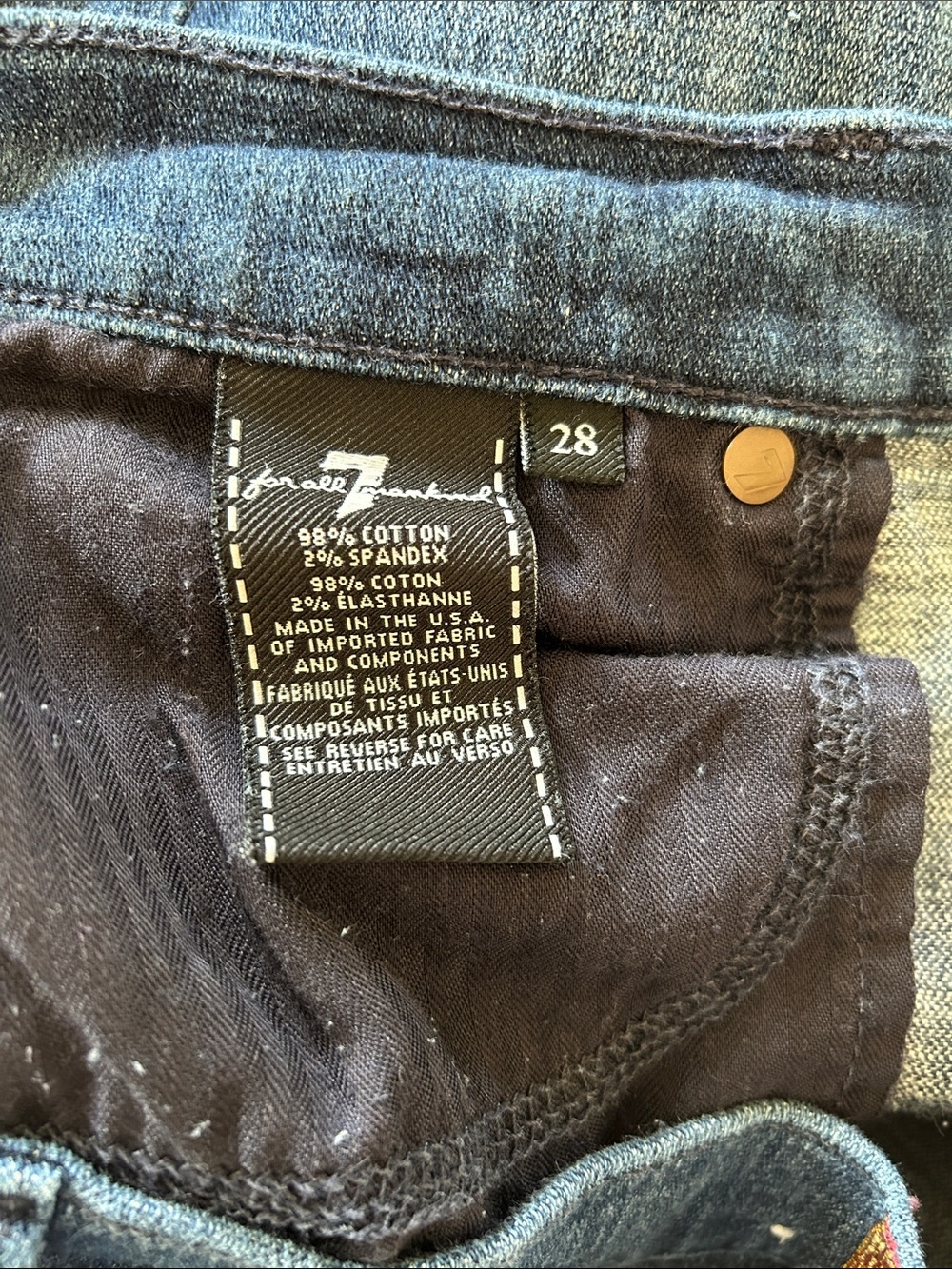 Seven For All Mankind 7Fam The Ankle Skinny Jeans Size 28 - Picture 9 of 10